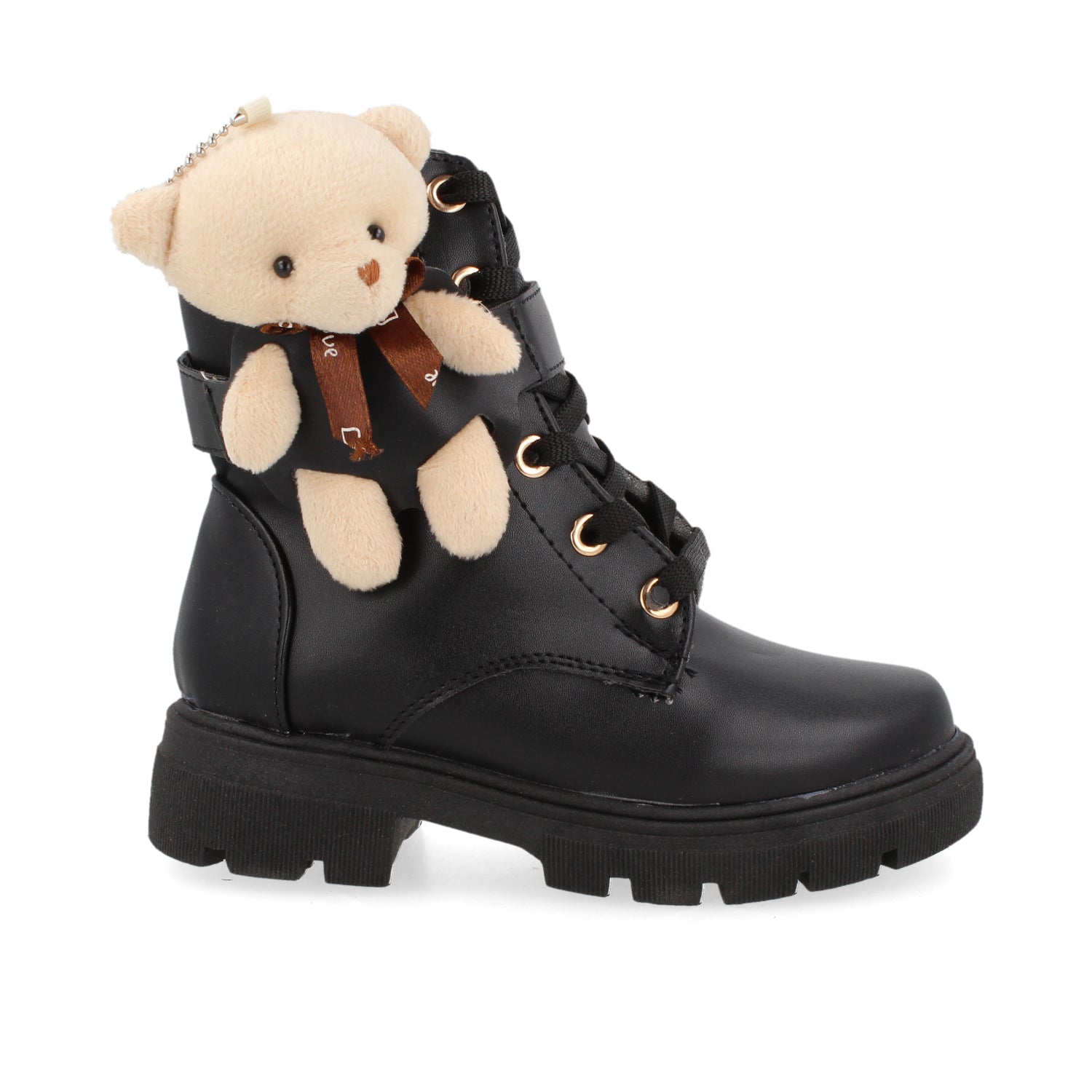 Botin Casual Vazza color Negro para Niña con Osito