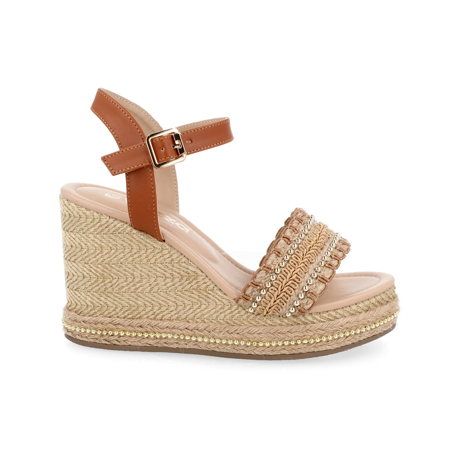 Sandalia Casual Vazza color Caf? Claro para Mujer