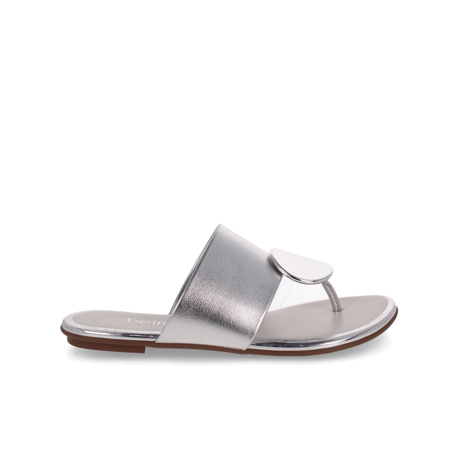 Sandalia Casual Vazza color Plateado para Mujer