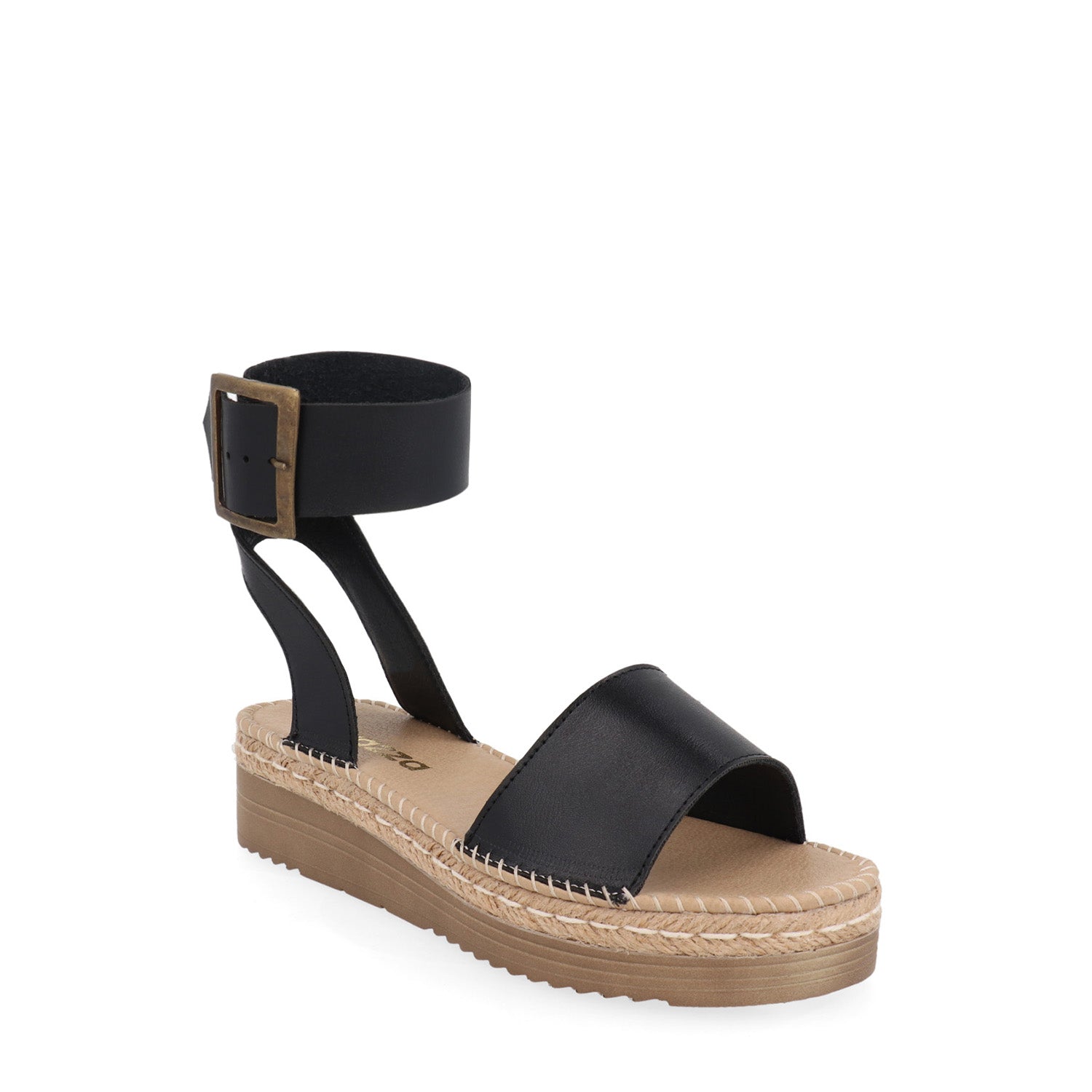 Sandalia De TacÃ³n Vazza color Negro para Mujer