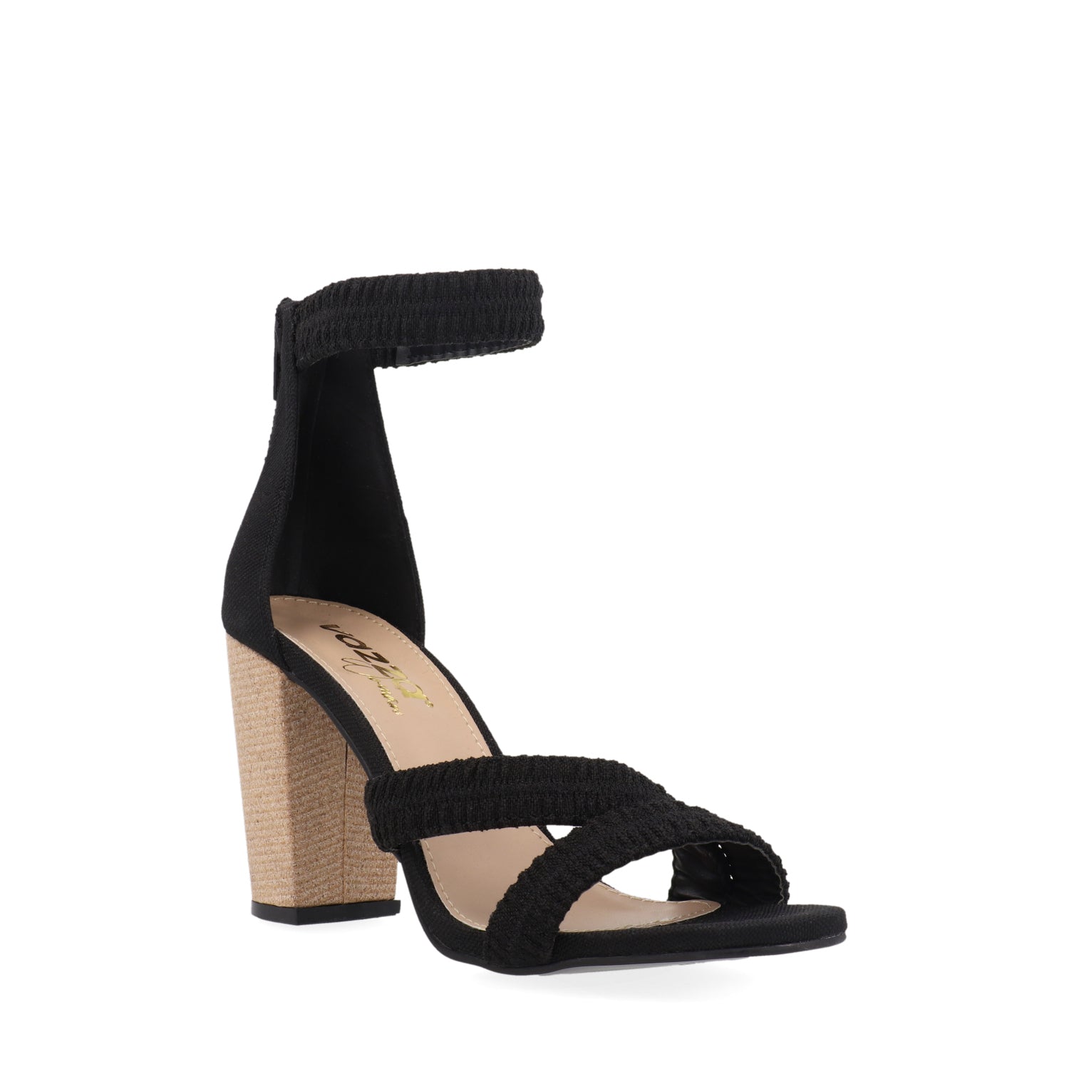 Sandalia de TacÃ³n Vazza color Negro para Mujer