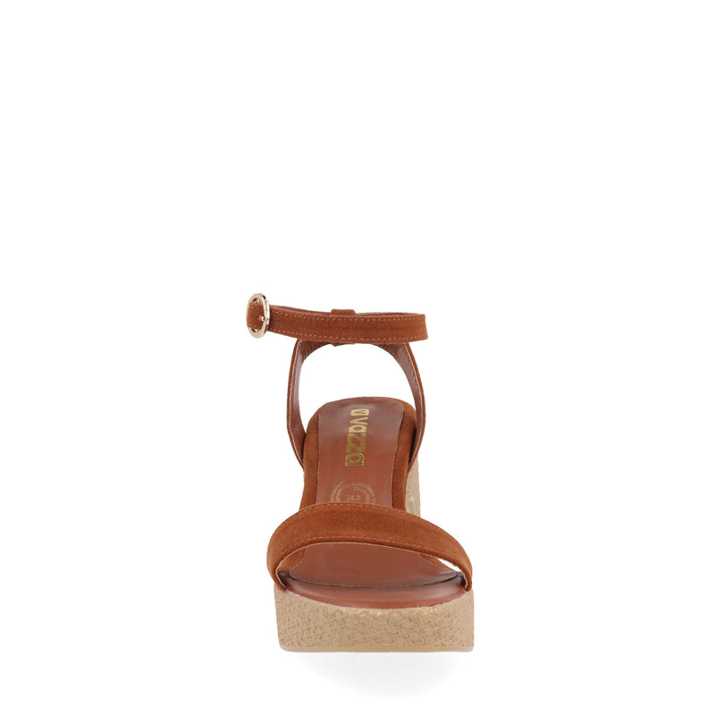 Sandalia de tacón  Vazza color Cognac para Mujer