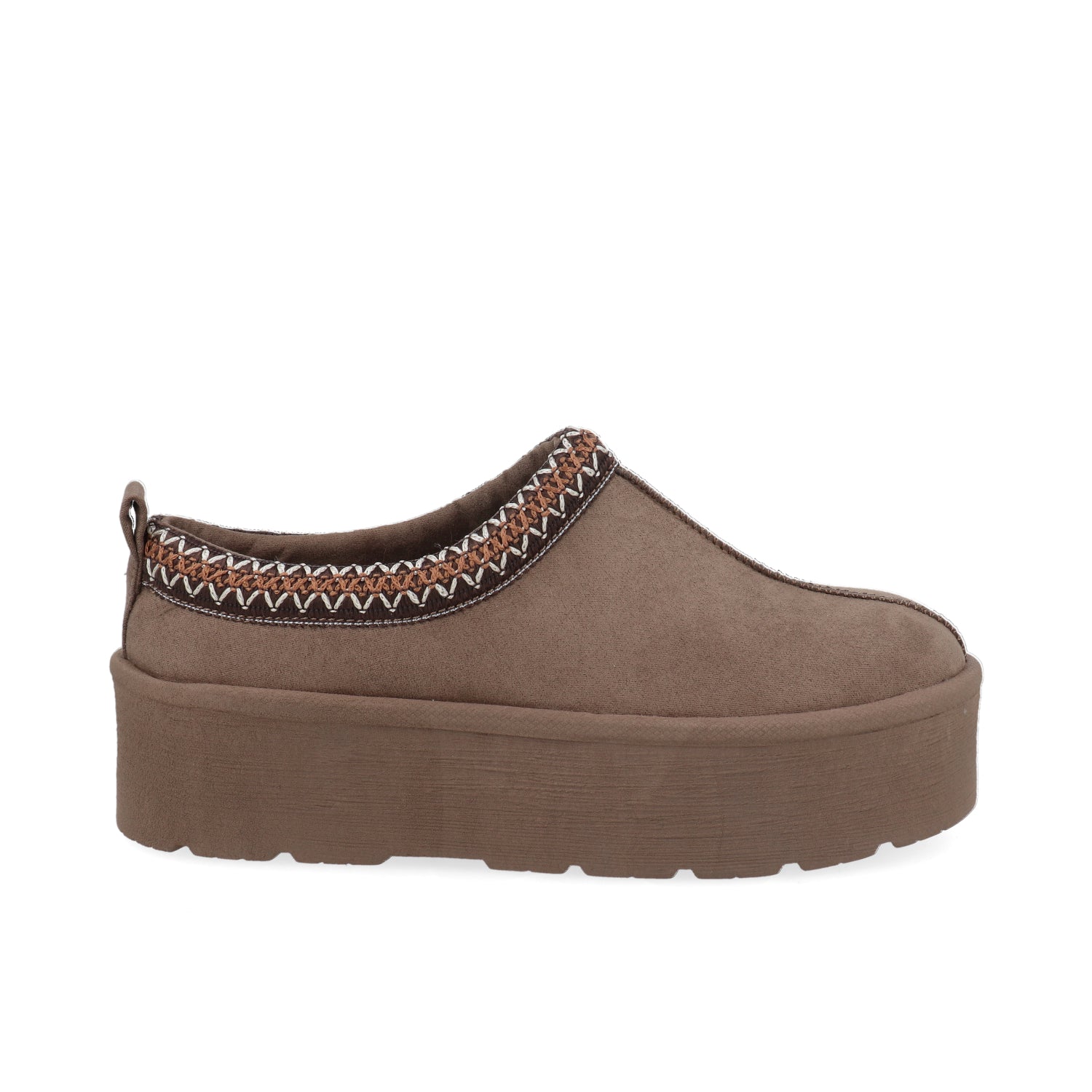 Pantunfla Casual Vazza color Taupe para Mujer