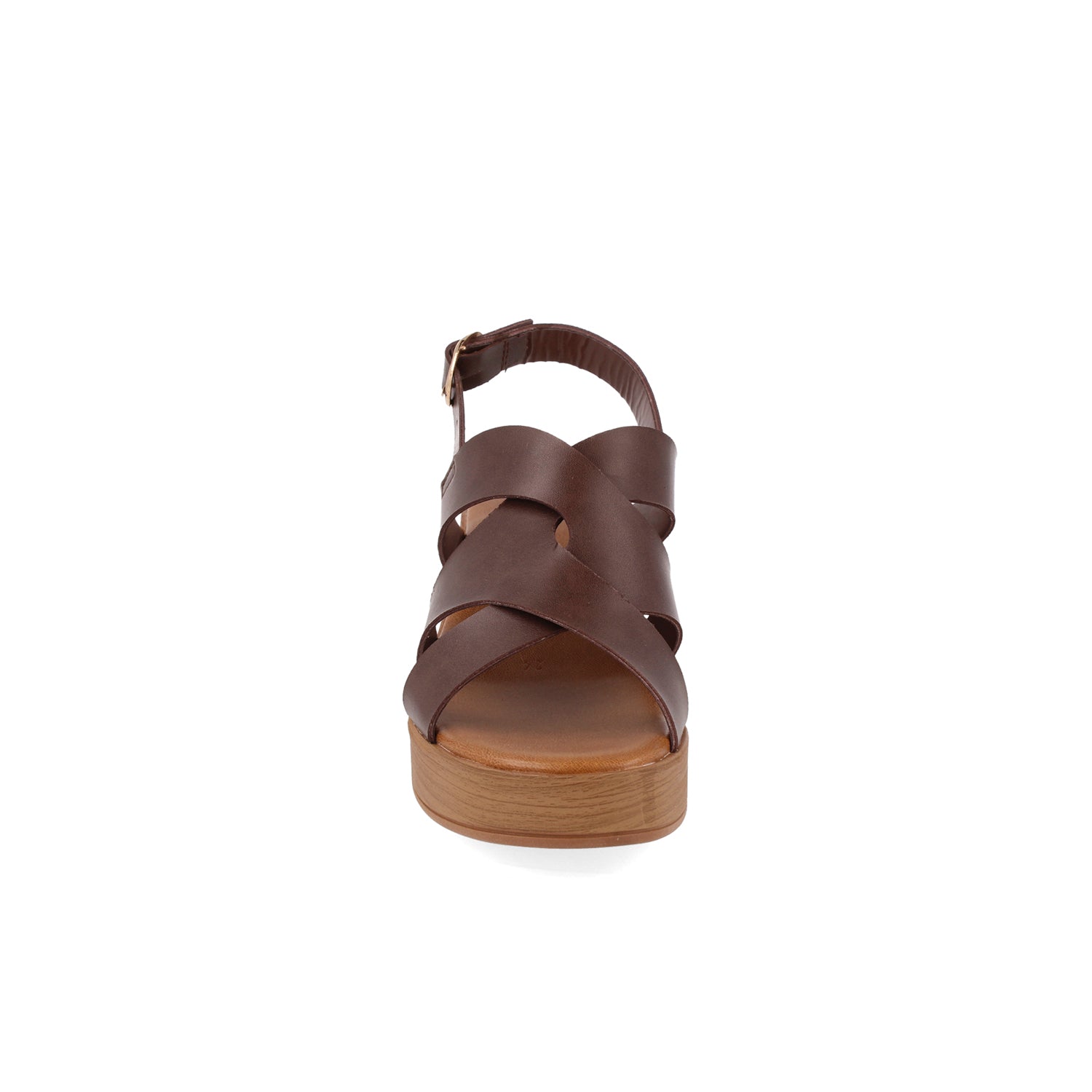 Sandalia Casual Vazza color Café para Mujer