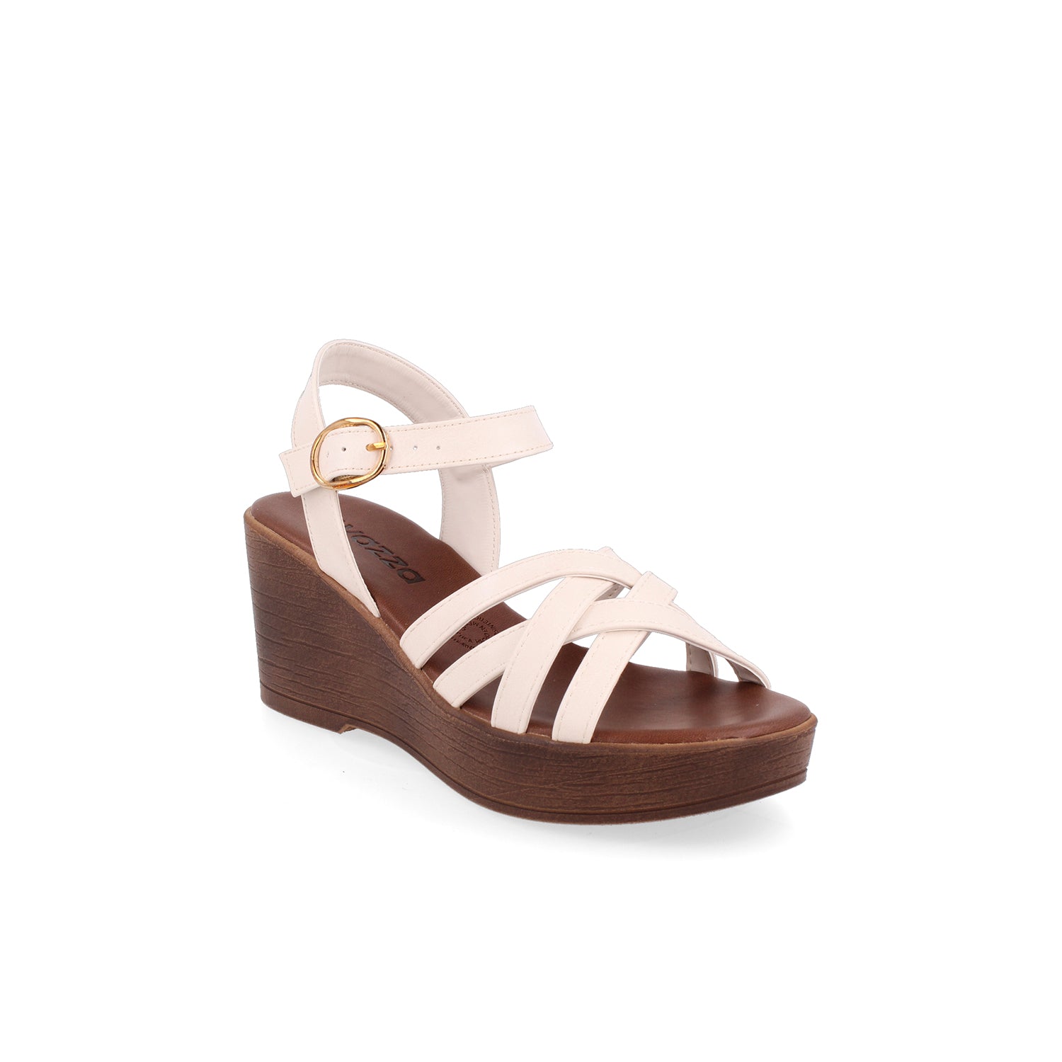 Sandalia Casual Vazza color Latte para Mujer