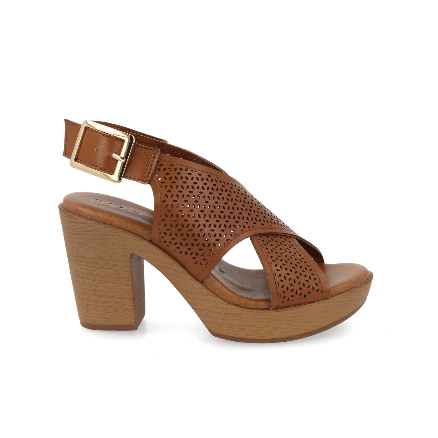 Sandalia Casual Vazza color Cognac para Mujer