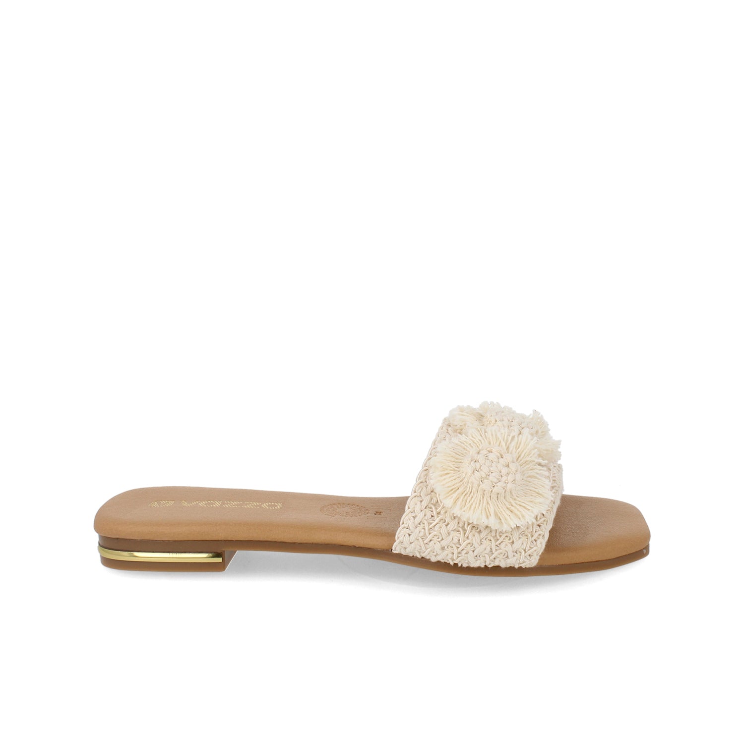 Sandalia Casual Vazza color Latte para Mujer