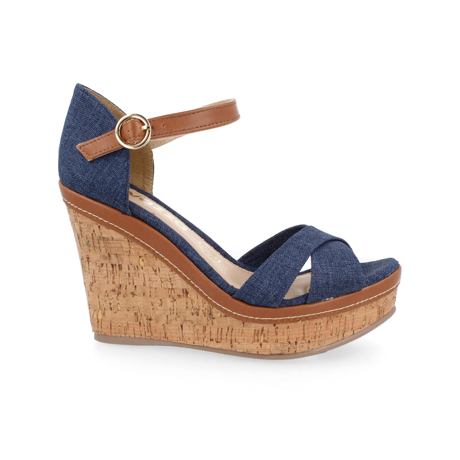 Sandalia Casual Vazza color Azul Marino para Mujer