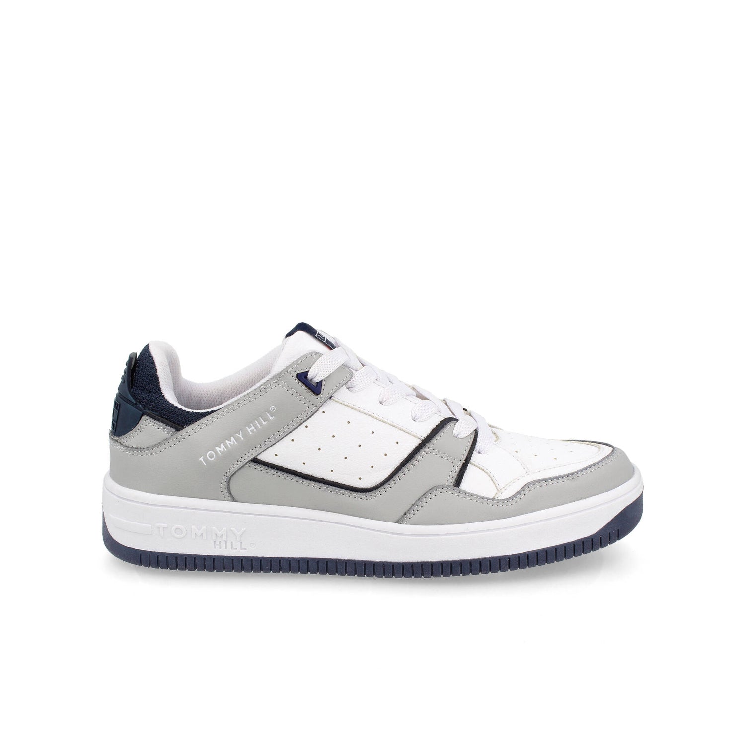 Tenis Urbano Tommy Hill color Gris Con Blanco para Hombre