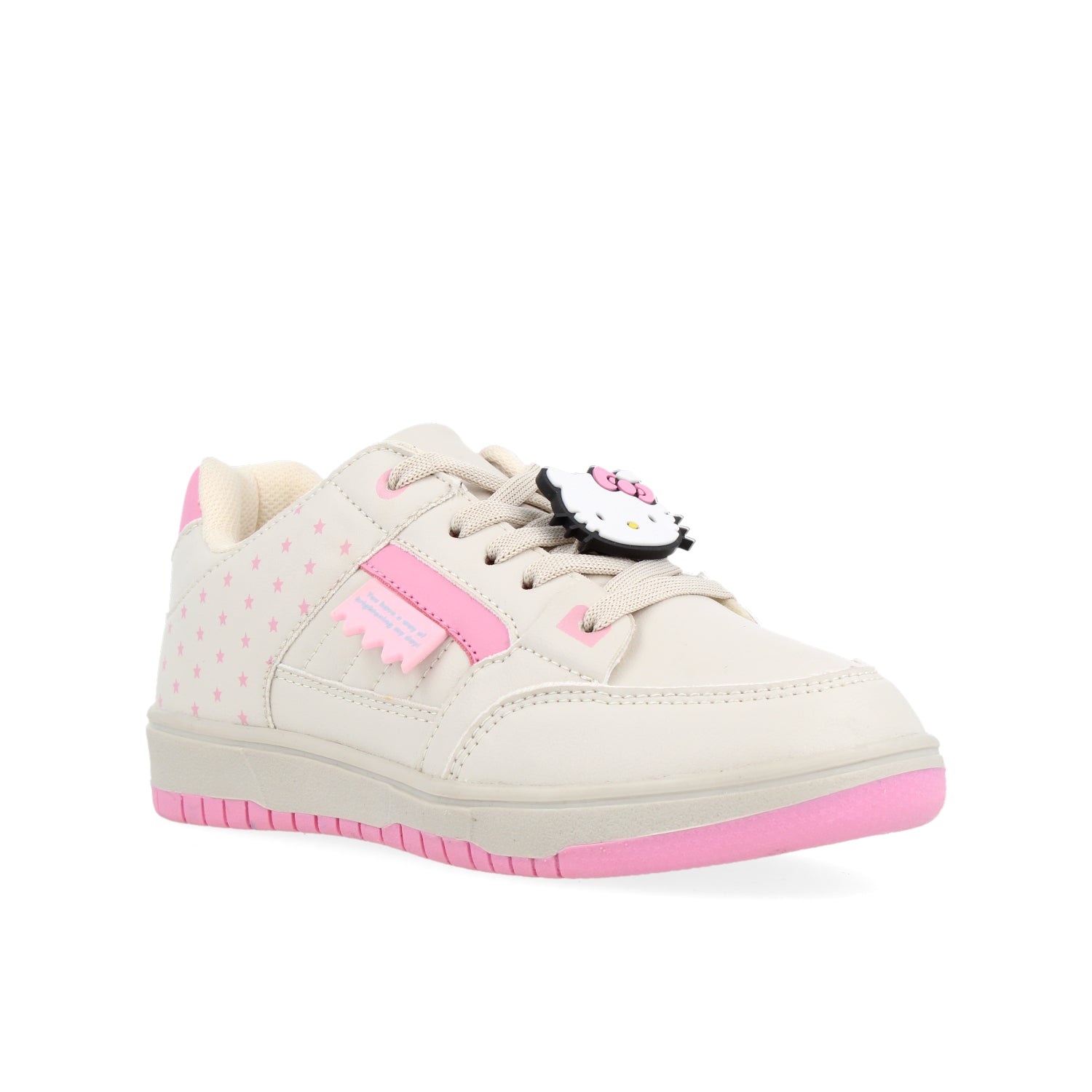 Tenis Urbano de Hello Kitty color Latte para Niña