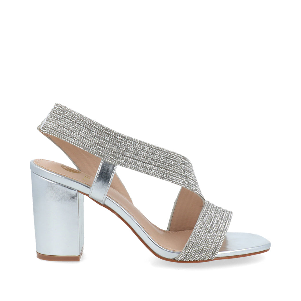 Zapatilla de Fiesta Vazza color Plata para Mujer