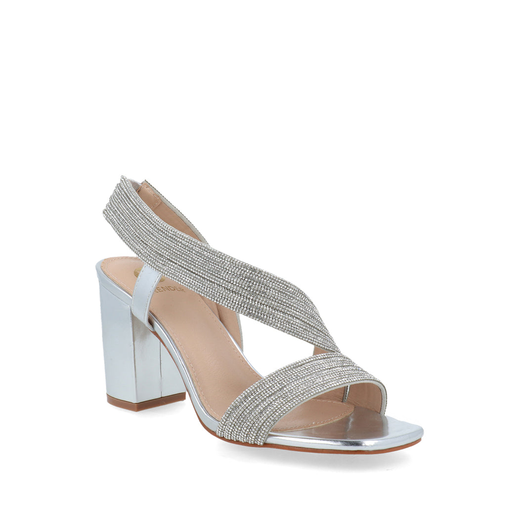 Zapatilla de Fiesta Vazza color Plata para Mujer