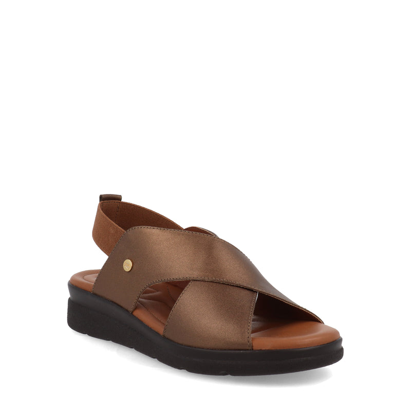 Sandalia confort Flexi color bronce para mujer
