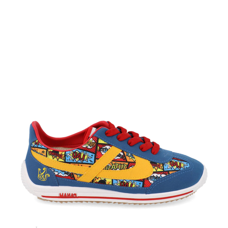 Tenis Urbano Panam color Azul estampado para Niño