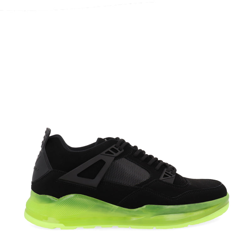 Tenis urbano para hombre color negro con verde