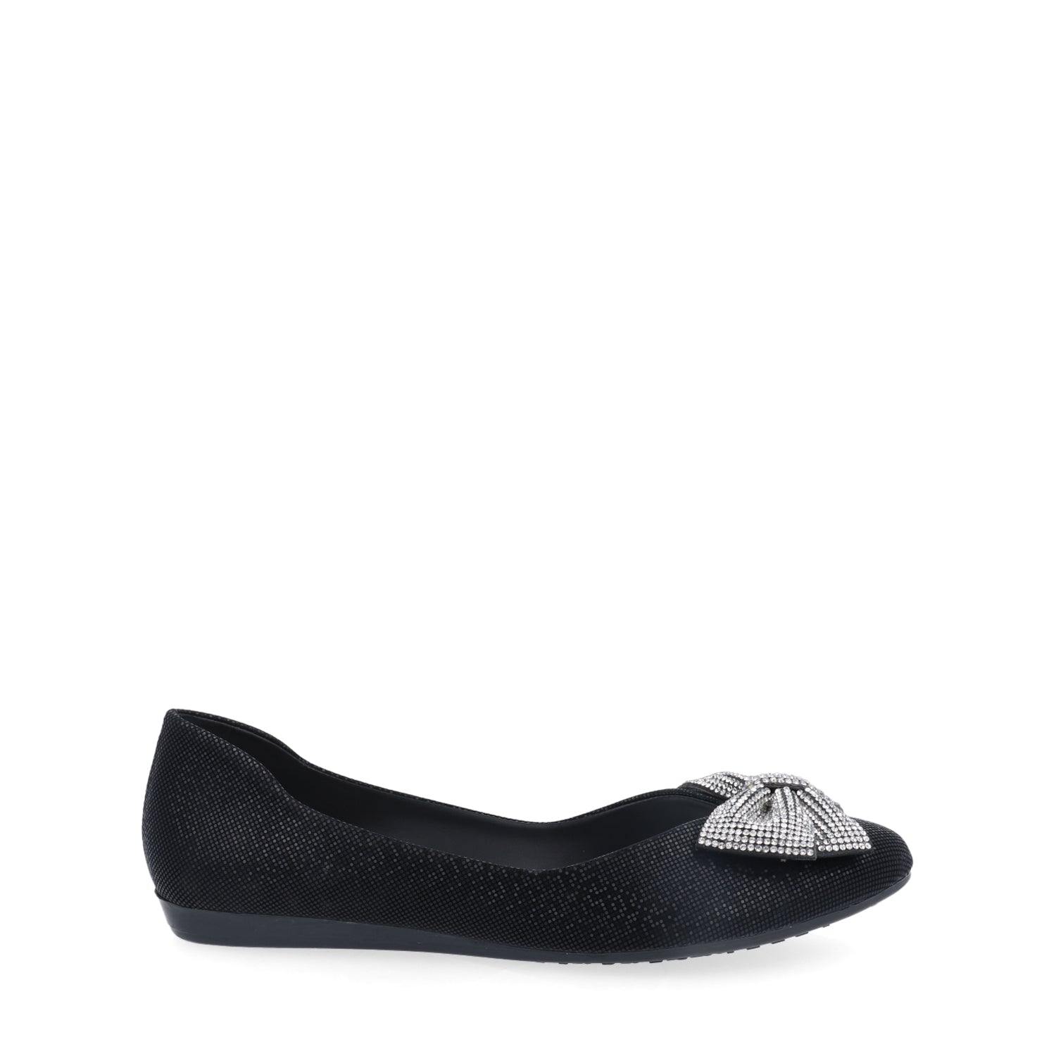 Ballerina Casual Vazza color Negro decorada con moño para Mujer