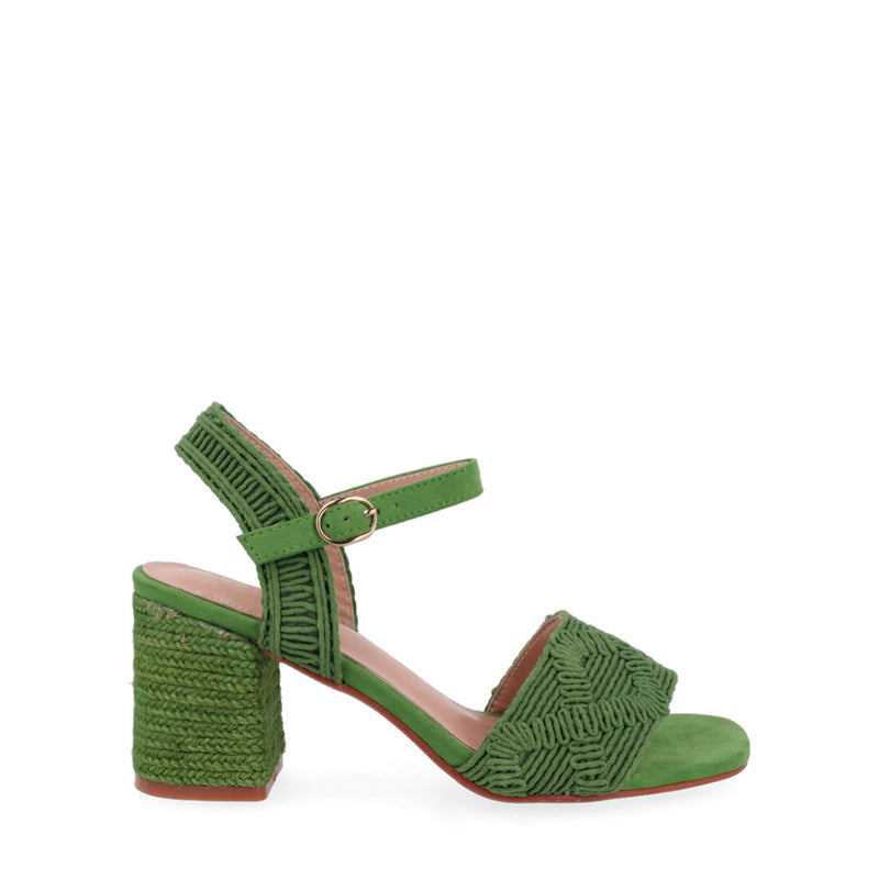 Sandalia de tacón Medio Vazza color Verde para Mujer
