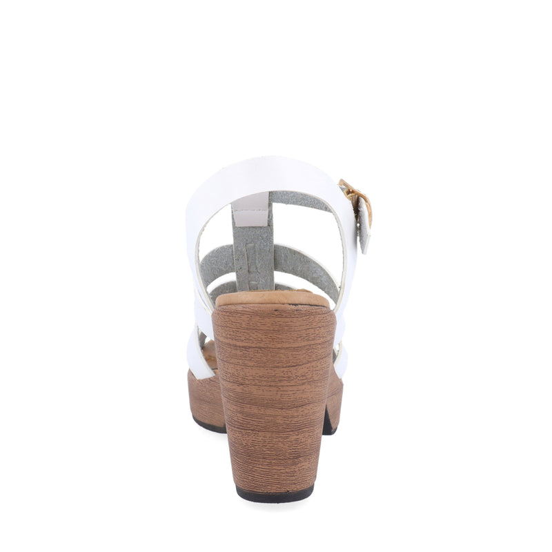 Sandalia de tacón ancho Vazza color Blanco para Mujer