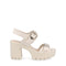 Sandalia de tacón Estilo Casual Vazza color Latte para Mujer