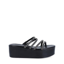 Sandalia de tacón Vazza color Negro decorada con brillo para Mujer