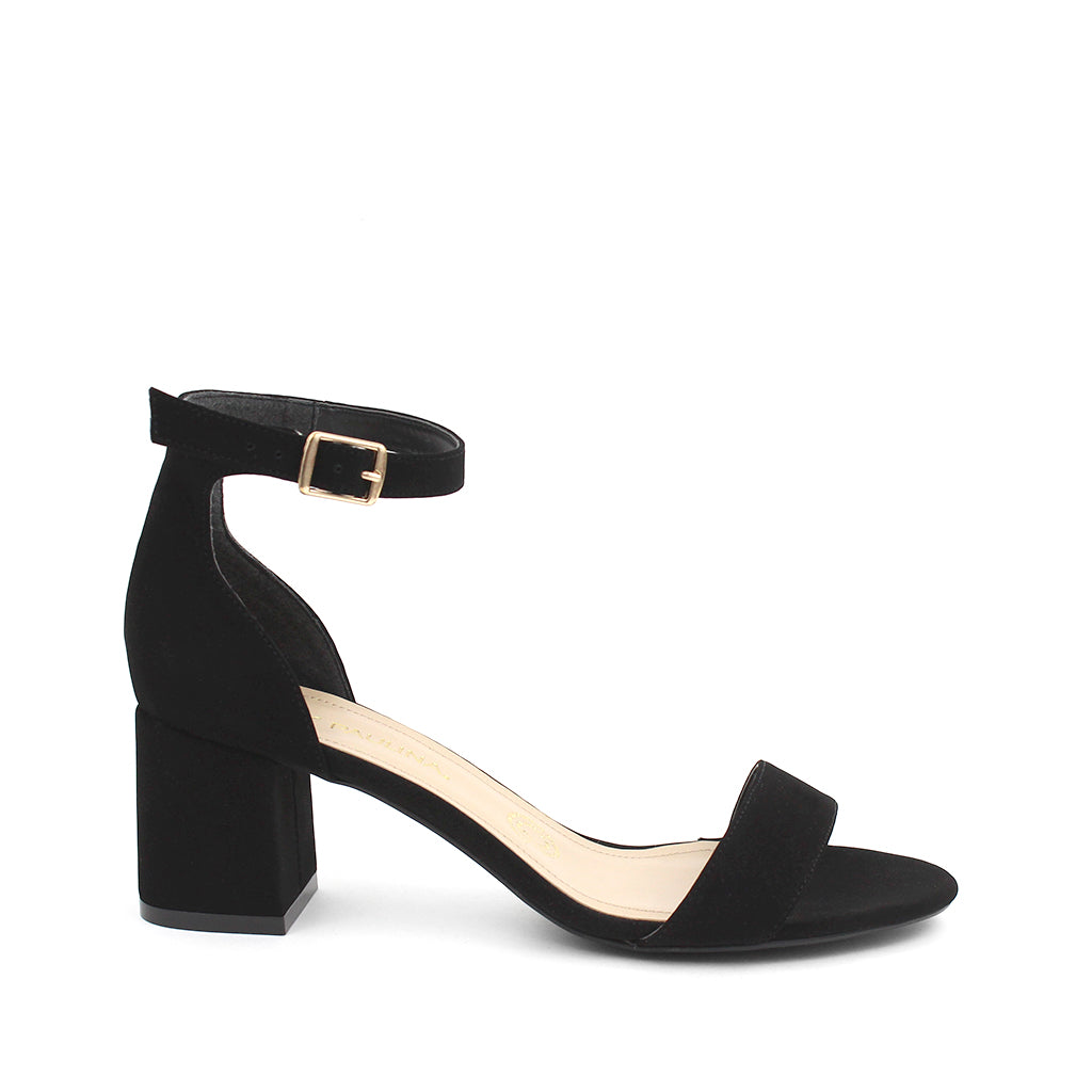 Sandalia de tacón Vazza color negro para mujer