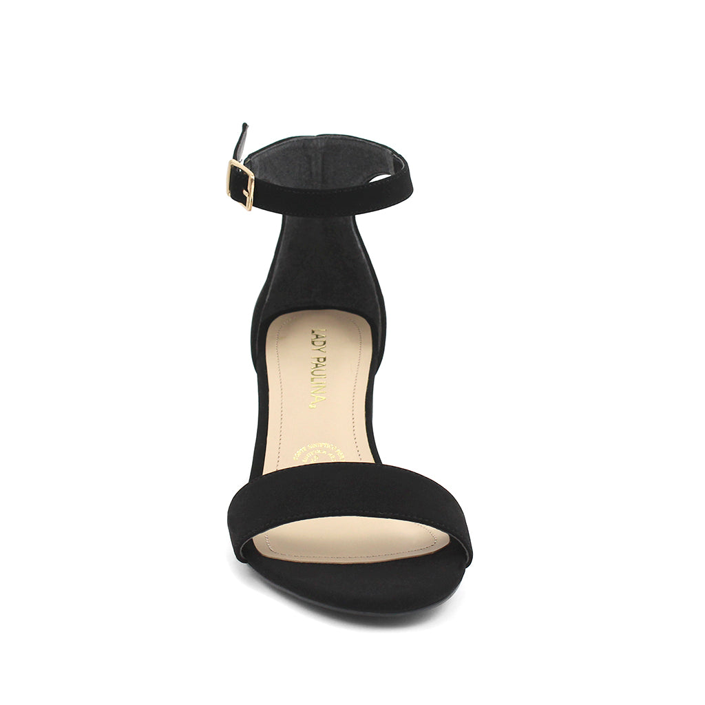 Sandalia de tacón Vazza color negro para mujer